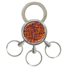 Orange And Blue Pattern 3-ring Key Chains