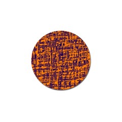 Orange And Blue Pattern Golf Ball Marker (10 Pack)