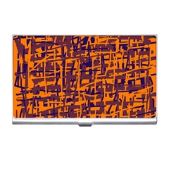 Orange And Blue Pattern Business Card Holders