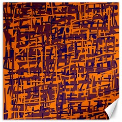 Orange And Blue Pattern Canvas 16  X 16   by Valentinaart