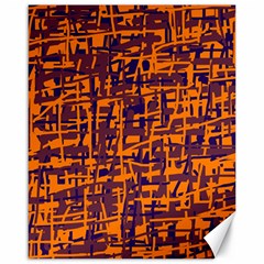 Orange And Blue Pattern Canvas 16  X 20  