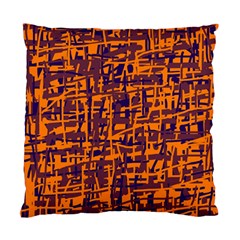 Orange And Blue Pattern Standard Cushion Case (two Sides)