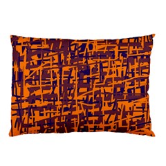 Orange And Blue Pattern Pillow Case