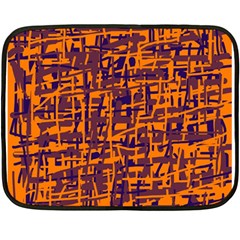 Orange And Blue Pattern Double Sided Fleece Blanket (mini) 