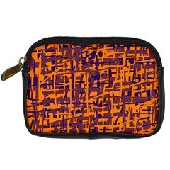 Orange And Blue Pattern Digital Camera Cases