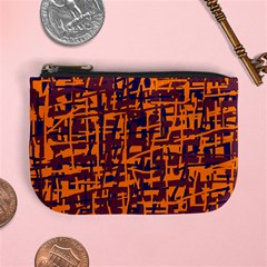 Orange And Blue Pattern Mini Coin Purses