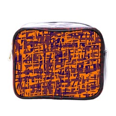 Orange And Blue Pattern Mini Toiletries Bags