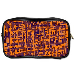 Orange And Blue Pattern Toiletries Bags