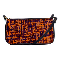 Orange And Blue Pattern Shoulder Clutch Bags