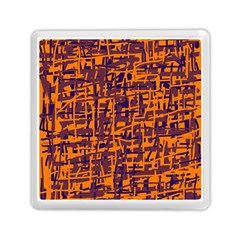 Orange And Blue Pattern Memory Card Reader (square) 