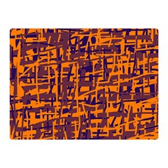 Orange And Blue Pattern Double Sided Flano Blanket (mini) 