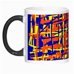 Orange, blue and yellow pattern Morph Mugs Left