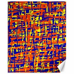 Orange, Blue And Yellow Pattern Canvas 16  X 20   by Valentinaart