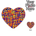 Orange, blue and yellow pattern Playing Cards 54 (Heart)  Front - Spade4