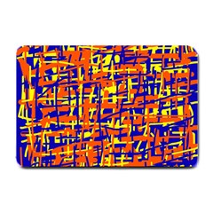 Orange, Blue And Yellow Pattern Small Doormat 