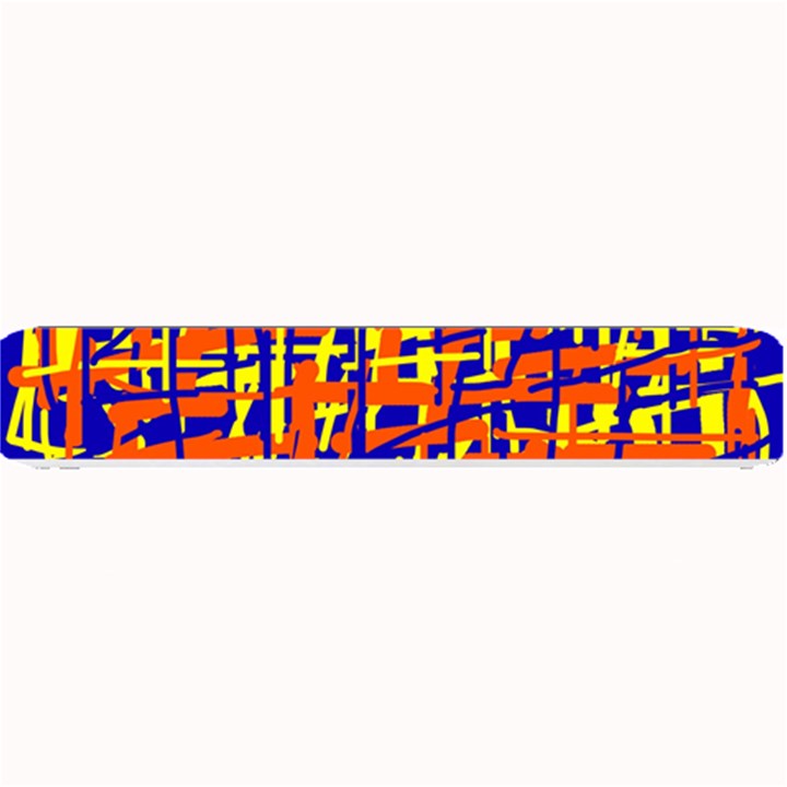 Orange, blue and yellow pattern Small Bar Mats