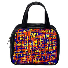 Orange, Blue And Yellow Pattern Classic Handbags (one Side) by Valentinaart