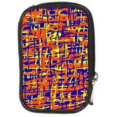 Orange, Blue And Yellow Pattern Compact Camera Cases by Valentinaart