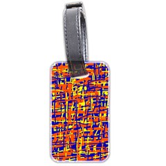 Orange, Blue And Yellow Pattern Luggage Tags (two Sides)