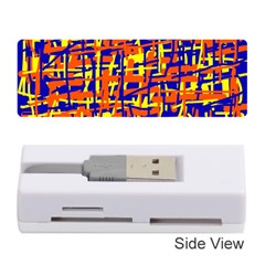 Orange, Blue And Yellow Pattern Memory Card Reader (stick) 