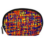 Orange, blue and yellow pattern Accessory Pouches (Large)  Front