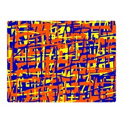 Orange, Blue And Yellow Pattern Double Sided Flano Blanket (mini)  by Valentinaart