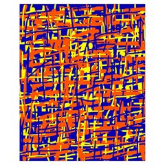 Orange, Blue And Yellow Pattern Drawstring Bag (small)