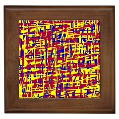 Red, Yellow And Blue Pattern Framed Tiles