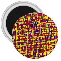 Red, Yellow And Blue Pattern 3  Magnets by Valentinaart