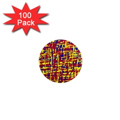 Red, Yellow And Blue Pattern 1  Mini Magnets (100 Pack)  by Valentinaart