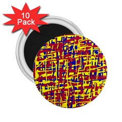 Red, Yellow And Blue Pattern 2 25  Magnets (10 Pack)  by Valentinaart