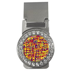 Red, Yellow And Blue Pattern Money Clips (cz) 