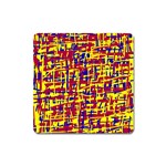 Red, yellow and blue pattern Square Magnet Front