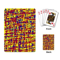 Red, Yellow And Blue Pattern Playing Card