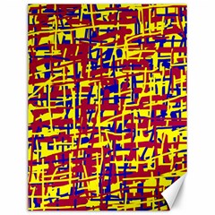 Red, Yellow And Blue Pattern Canvas 12  X 16  