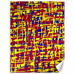 Red, Yellow And Blue Pattern Canvas 36  X 48  