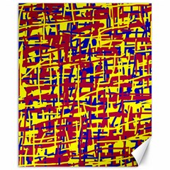 Red, Yellow And Blue Pattern Canvas 11  X 14   by Valentinaart