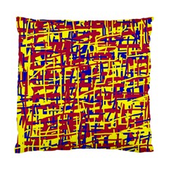 Red, Yellow And Blue Pattern Standard Cushion Case (two Sides)