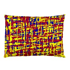 Red, Yellow And Blue Pattern Pillow Case