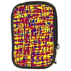 Red, Yellow And Blue Pattern Compact Camera Cases by Valentinaart