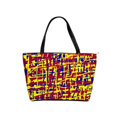 Red, Yellow And Blue Pattern Shoulder Handbags by Valentinaart