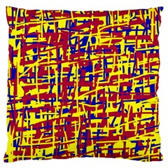 Red, Yellow And Blue Pattern Large Cushion Case (two Sides) by Valentinaart