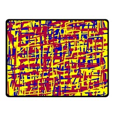 Red, Yellow And Blue Pattern Double Sided Fleece Blanket (small)  by Valentinaart