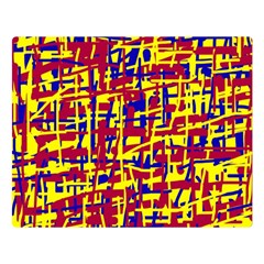 Red, Yellow And Blue Pattern Double Sided Flano Blanket (large) 