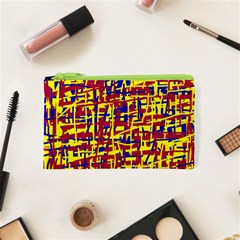 Red, Yellow And Blue Pattern Cosmetic Bag (xs) by Valentinaart