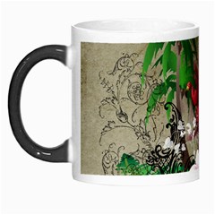 Wonderful Tropical Design With Palm And Flamingo Morph Mugs