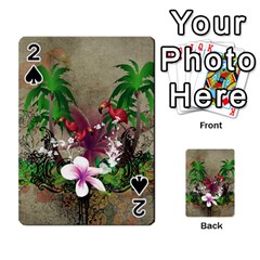 Wonderful Tropical Design With Palm And Flamingo Playing Cards 54 Designs  by FantasyWorld7