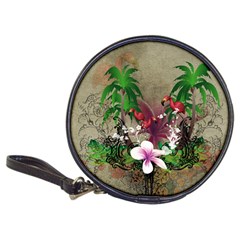 Wonderful Tropical Design With Palm And Flamingo Classic 20-cd Wallets by FantasyWorld7