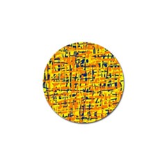 Yellow, Orange And Blue Pattern Golf Ball Marker (10 Pack) by Valentinaart