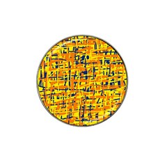 Yellow, Orange And Blue Pattern Hat Clip Ball Marker by Valentinaart